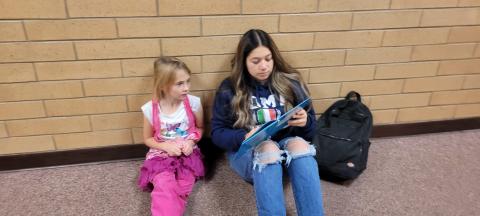 Reading buddies with 2nd grade