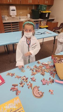 a student working on a puzzle