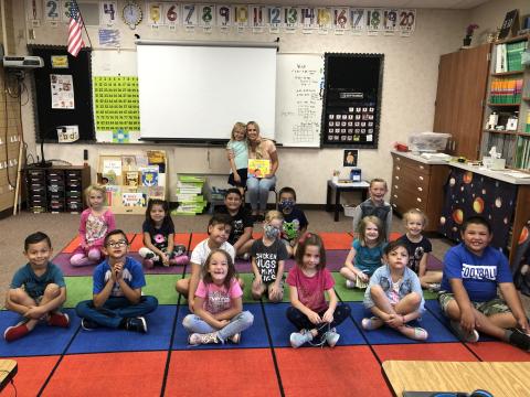 Mrs. Taylor's class with Mystery Reader
