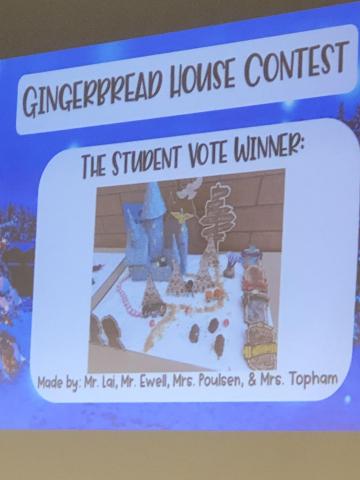 Student voted winner of Gingerbread House Contest
