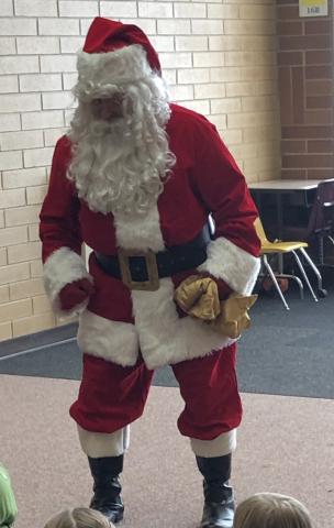 Santa visiting 1st grade