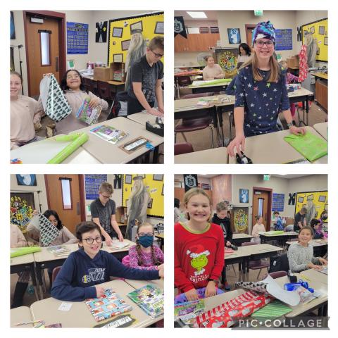 Wrapping gifts for veterans