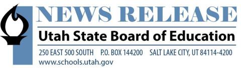 News release from Utah State Board of Education