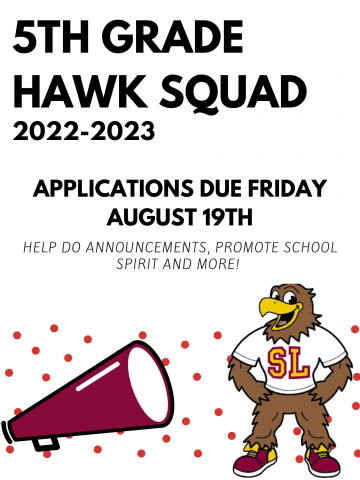 hawk squad applications due friday morning