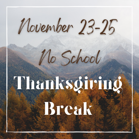 november 23-25 no school