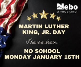 Monday, January 16, 2023, marks the 37th anniversary of the federal holiday in honor of Rev. Martin Luther King’s birthday. Signed into law in 1983 and first observed in 1986, the holiday is a tribute to King for advancing civil rights and social justice through non-violent protest. His was only the second birthday designated as a federal holiday after the observance of George Washington’s birthday.   Nebo students have Friday, January 13 off for Teacher Development Day, and Nebo schools are closed Monday, 